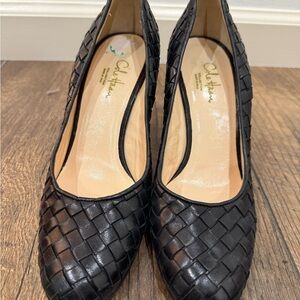 Cole Haan Women's Black Woven Pumps